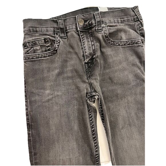 Y2K Men's True Religion Devin‎ Straight Leg Loose Fit Denim Jeans 33 X 28.75 Blk - Picture 2 of 11